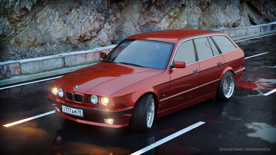 Bmw e34 3d model