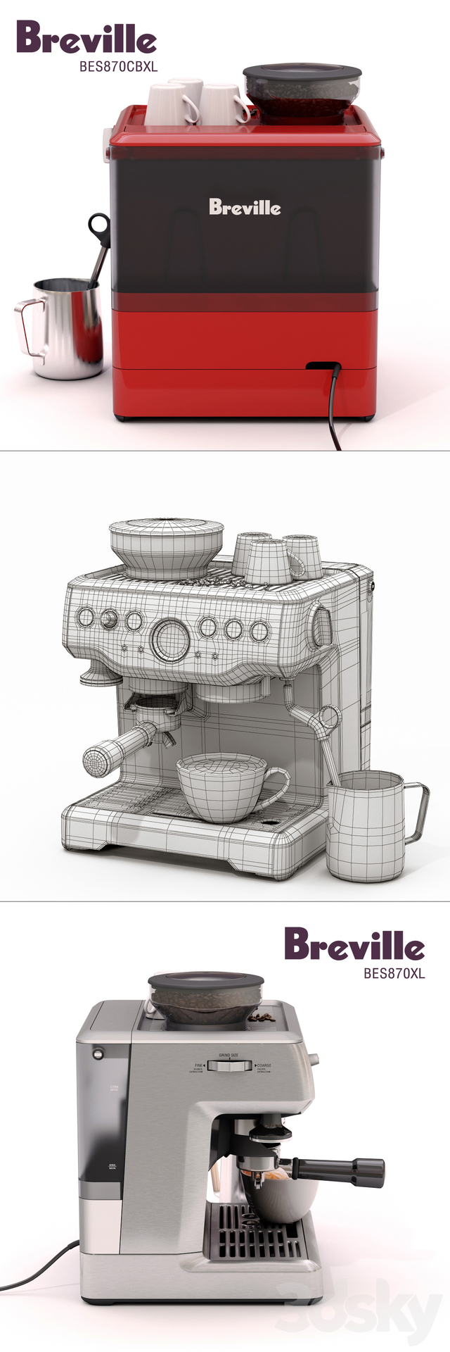 3d models: Kitchen appliance - Breville Barista Express