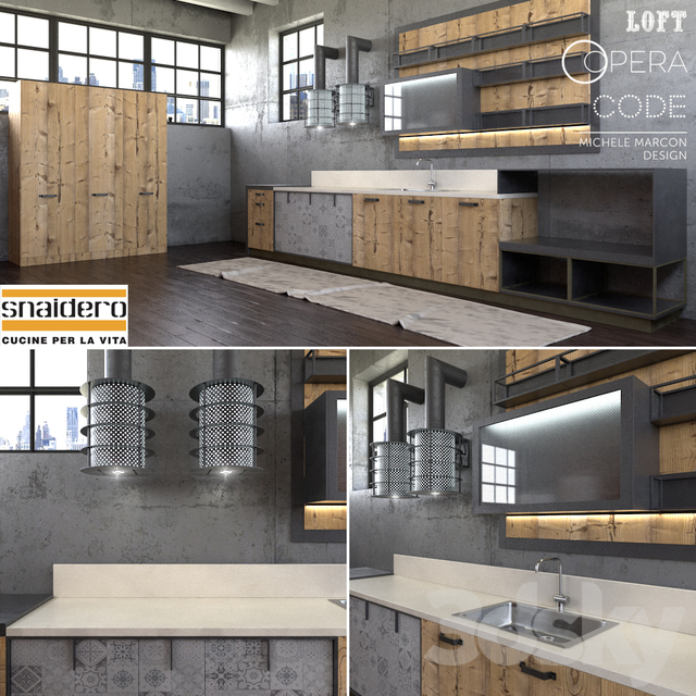 3d models  Kitchen  Snaidero Loft kitchen 