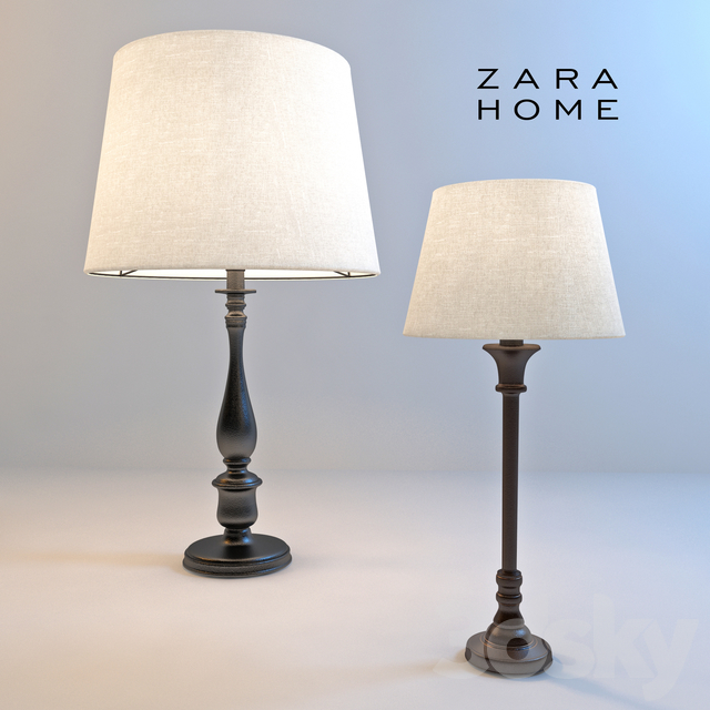 3d models Table lamp Zara home. Desk lamp