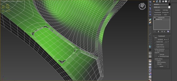 Как сгладить цилиндр в 3d max