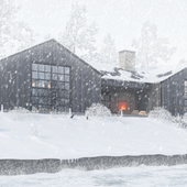 Дом в снегу