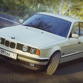 BMW E34 5er Дрифт в березняке