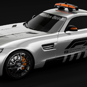 Mercedes-Benz AMG GTS safety car studio render