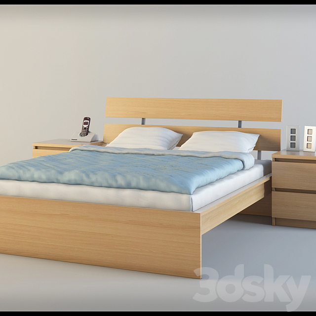 Ikea Bed Hopen 3d Models 3dsky, Ikea Hopen Bed Frame