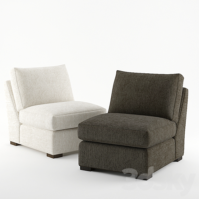 3d Models Arm Chair Crate Barrel Axis Armless Chair