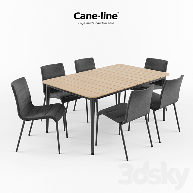 Cane Line Core Chair Table Table Chair 3d Models