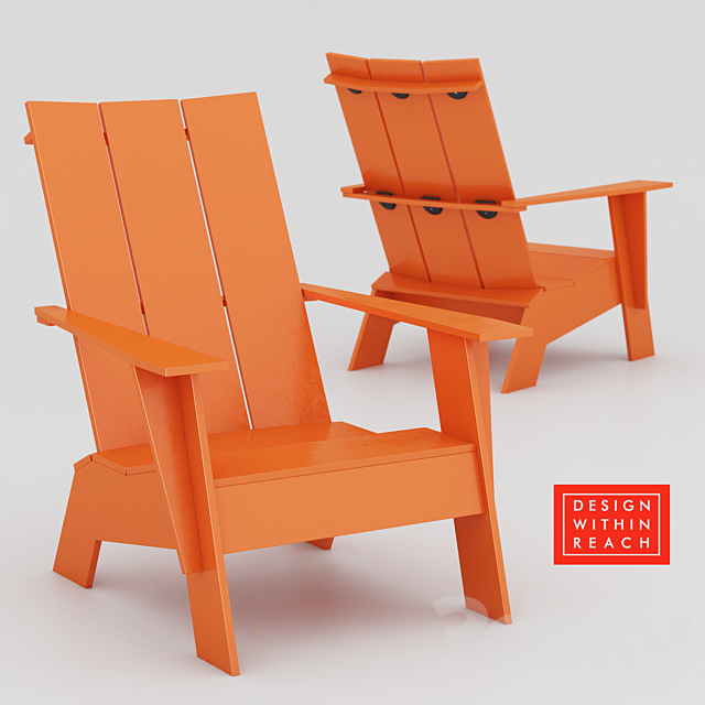 3d models: Arm chair - Adirondack Chair DESIGN WITHIN 