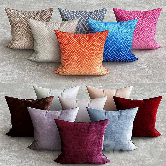 3d models: Pillows - Tarus Velvet Decorative Pillows