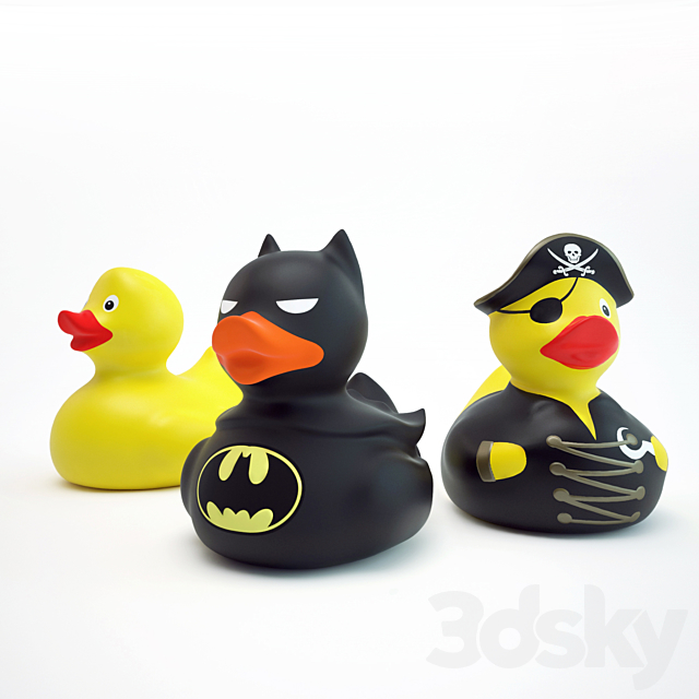 Set Of Rubber Ducks For The Bathroom, Rubber Duck Bathroom Accessories