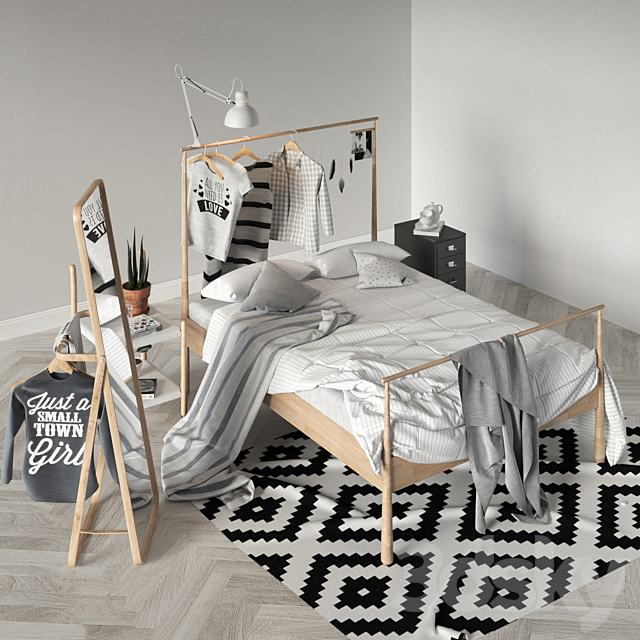 Bedroom Set Ikea Bed 3d Models, Bedroom Dresser Sets Ikea