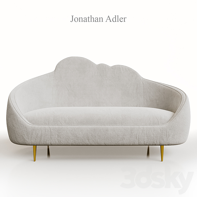 3d Models Sofa Ether Settee By, Jonathan Adler Cloud Sofa