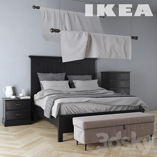 Bedroom Set Ikea Bed 3d Models, Bedroom Dresser Sets Ikea