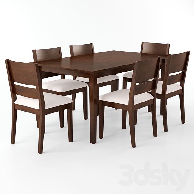 Dining Table Chair Set Table Chair 3d Models