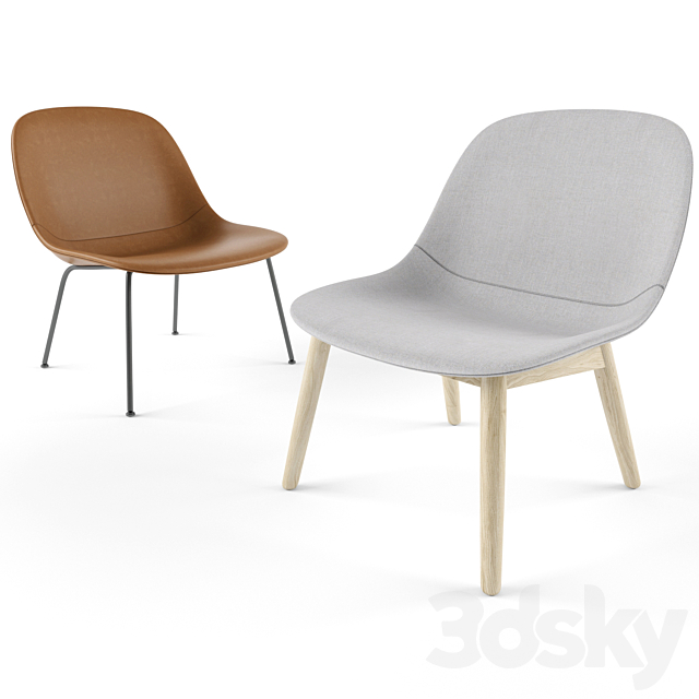 Muuto. Fiber Lounge Chair. Arm chair 3D Models