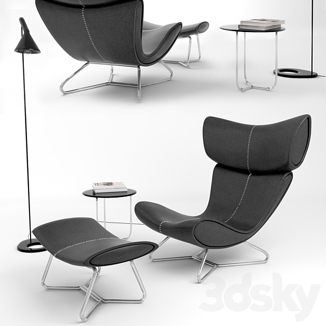 3d Models Arm Chair Imola Lounge Chair Replica Boconcept Set