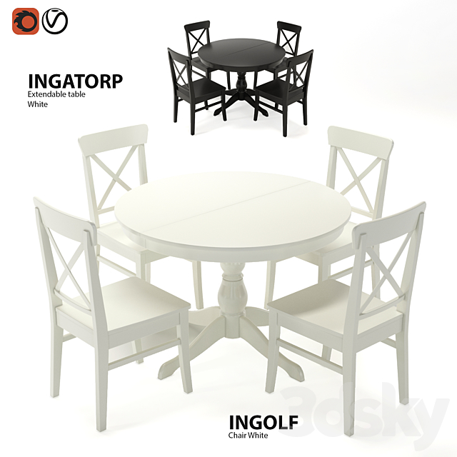 Table And Chairs Ikea Ingatorp Ingolf, Chairs For Table Ikea
