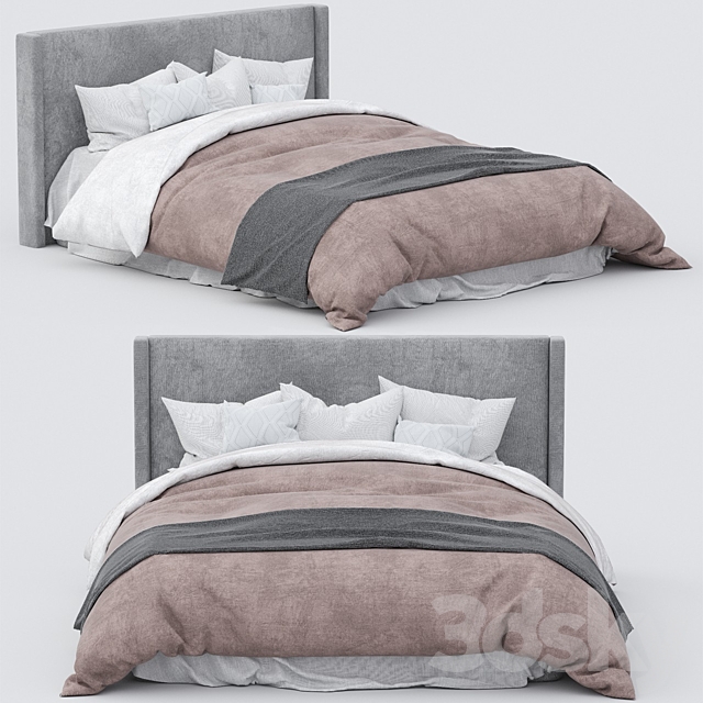 Brown Bed - Bed - 3D Models