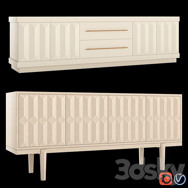 3d Models Sideboard Chest Of Drawer Mitchell Gold Monterey