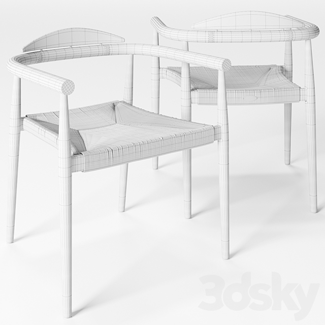 3d Models Chair Ave Gloster Dansk Stacking Chair