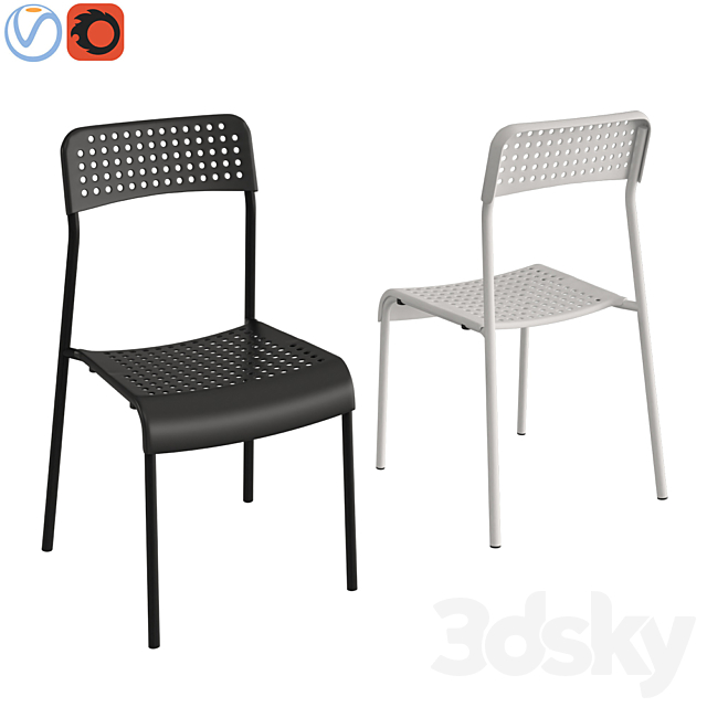 Ikea Adde Chair 3d Models, Ikea Adde Chair Dimensions