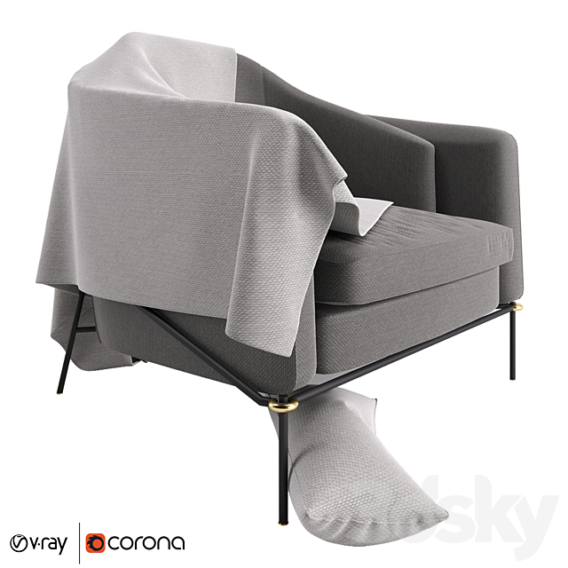 3d Models Arm Chair Fil Noir Chairs