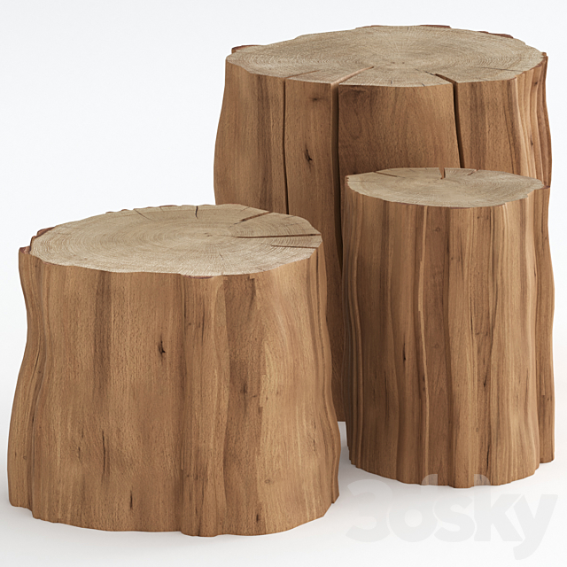 3d Models Table Coffee Tables Made, Timber Stump Coffee Table