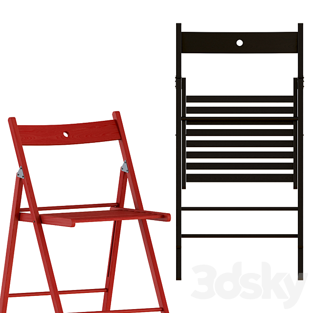 3d Models Table Chair Ikea, Red Folding Chairs Ikea