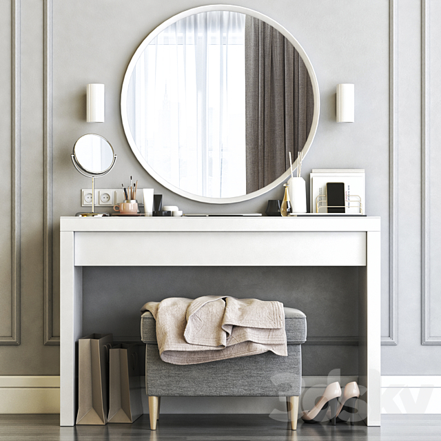 Ikea Malm Dressing Table With Langesund, Vanity Table With Mirror Ikea
