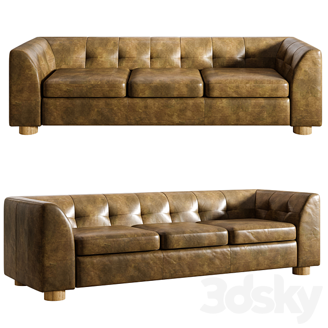 Kotka Tufted Leather Sofa, Cb2 Leather Sofa