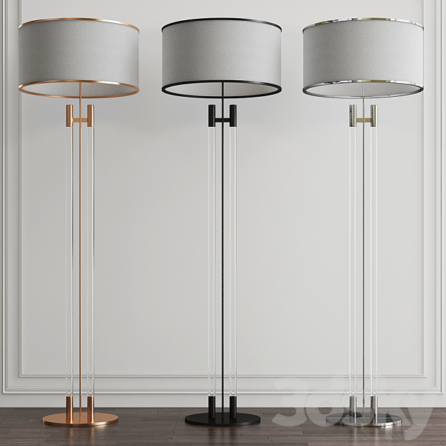Brass Floor Lamp 3d Models 3dsky, Clear Acrylic Floor Lamps