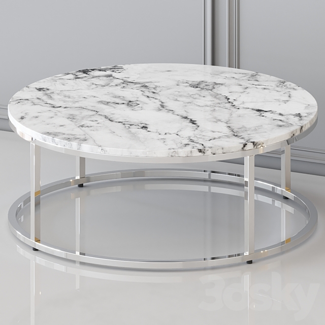 3d Models Table Cb2 Round Coffee, Cb2 White Round Coffee Table