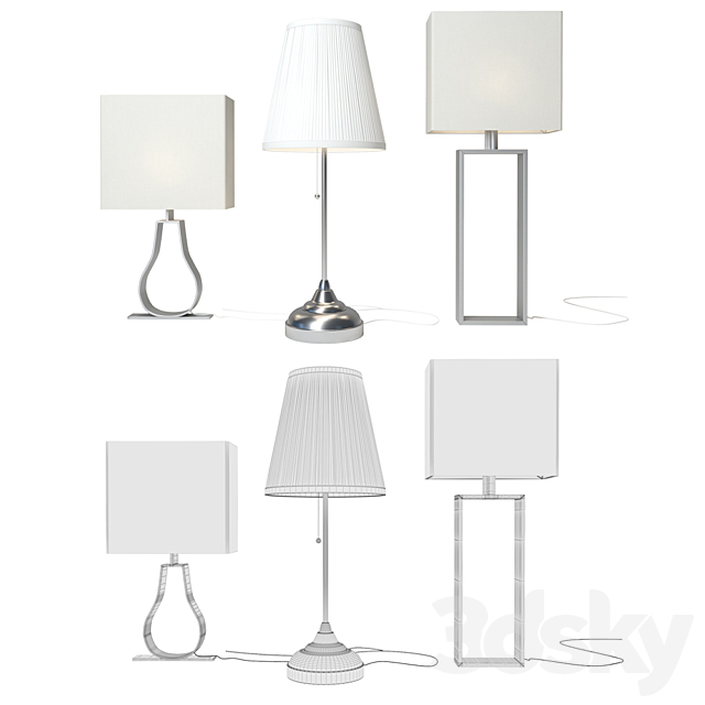 Ikea Table Lamps Lamp 3d Models, Ikea Dresser Lamps