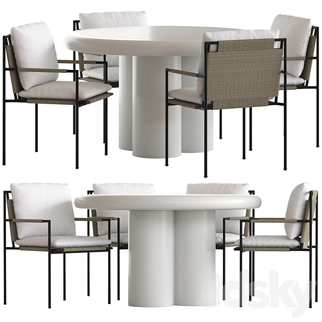 Coco Republic Malmo Chair And Anchorage, Round Dining Table Anchorage