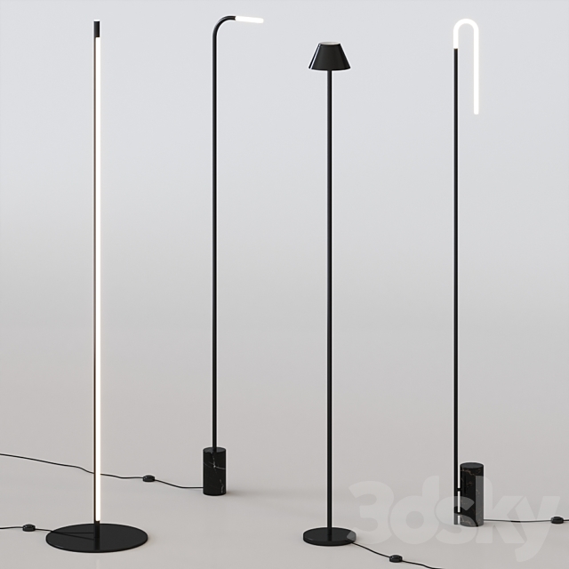 3d Models Floor Lamp Minimalistic, Tall Skinny Floor Lamps