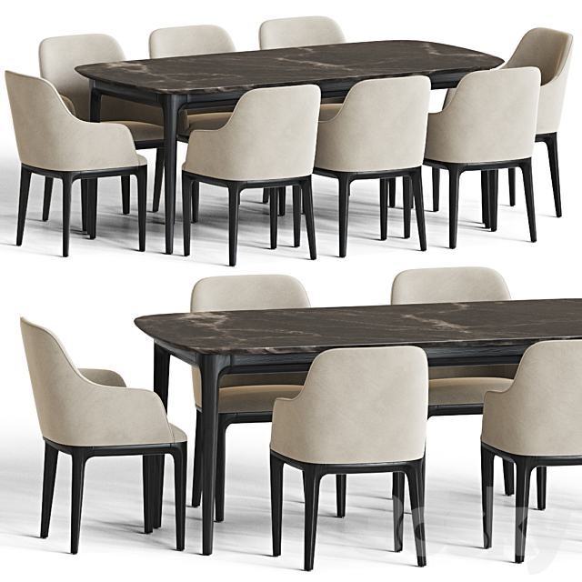 Dining Set 96 Table Chair 3d Models, 96 Dining Table Set