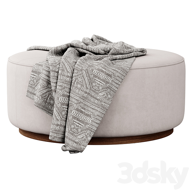 Sinclair Large Round Ottoman Whistler, Large Round Ottoman With Shoe Storage