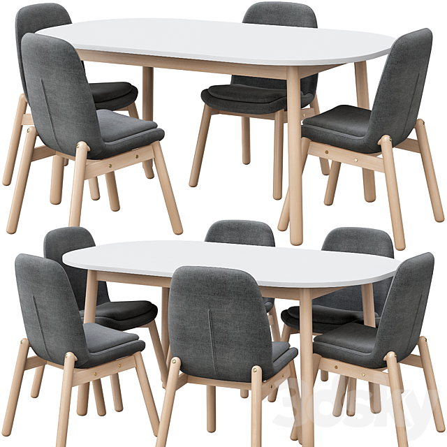Chair Ikea Table 3d Models, Dining Room Chairs Ikea Australia