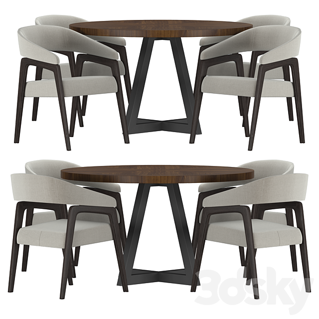 By Wayfair Table Chair 3d Models, Wayfair White Dining Room Table
