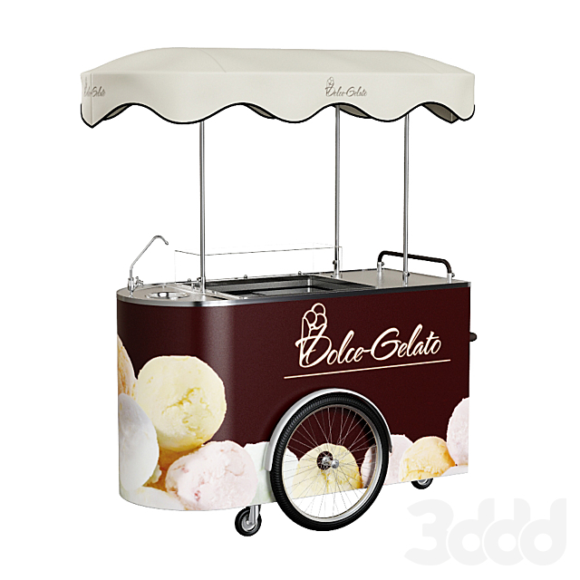 3d модели, Ice Cream Trolley "Dolce Gelato", мороженное, ...