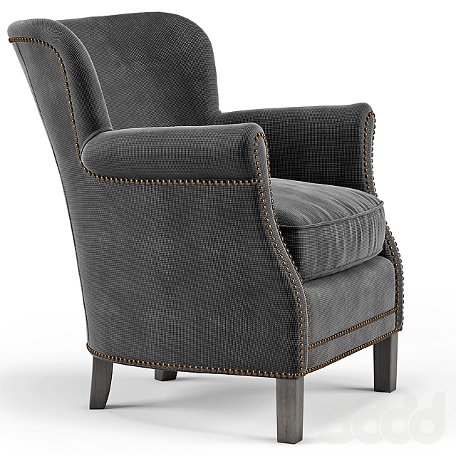 
                                                                                                            Belgian Club Chair with Nailheads
                                                    