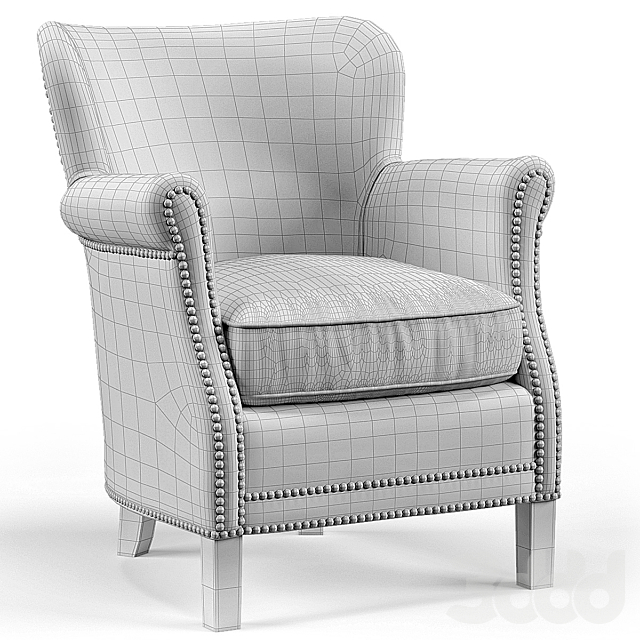 
                                                                                                            Belgian Club Chair with Nailheads
                                                    