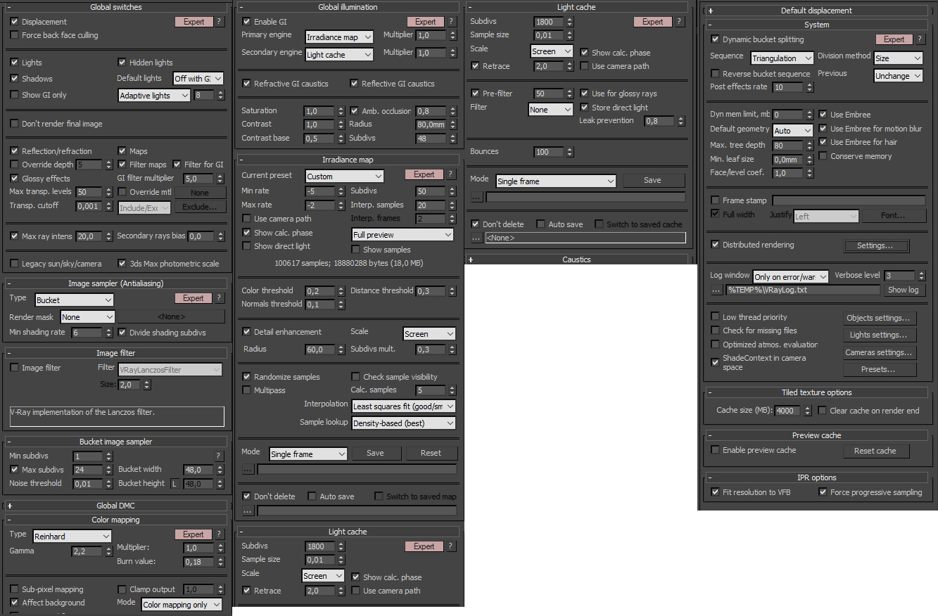 3d max настройка vray интерьер