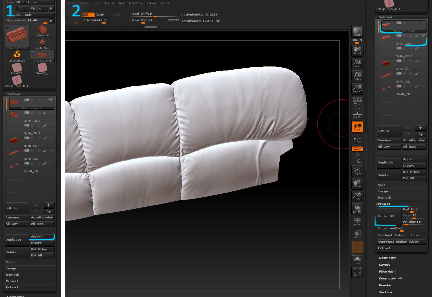 Zbrush управление как в 3ds max