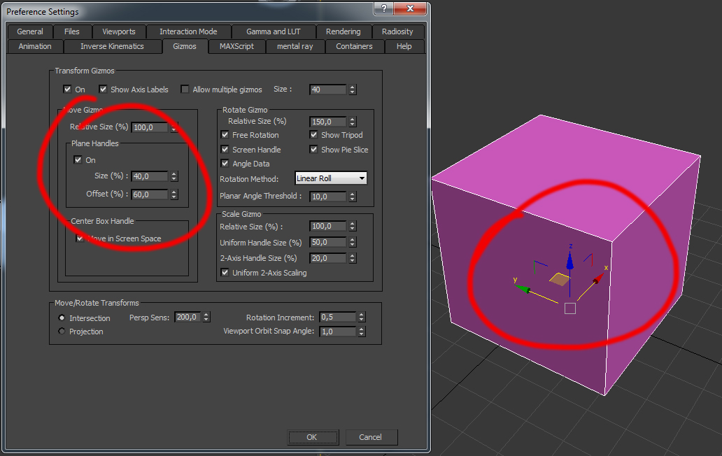 Включи размера. Гизмо в 3ds Max. Размеры в 3d Max. Настройка 3д Макс. Кнопки осей в 3ds Max.